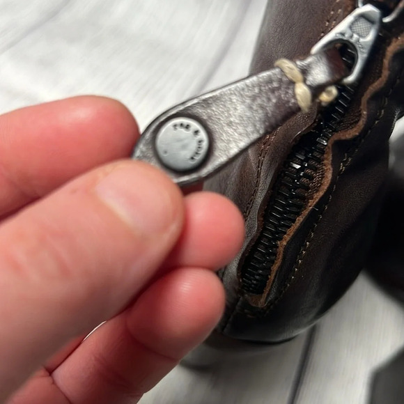 RAG & BONE Newbury Brown Leather Block Heel Ankle Bootie size 38/ 8 - Picture 4 of 9